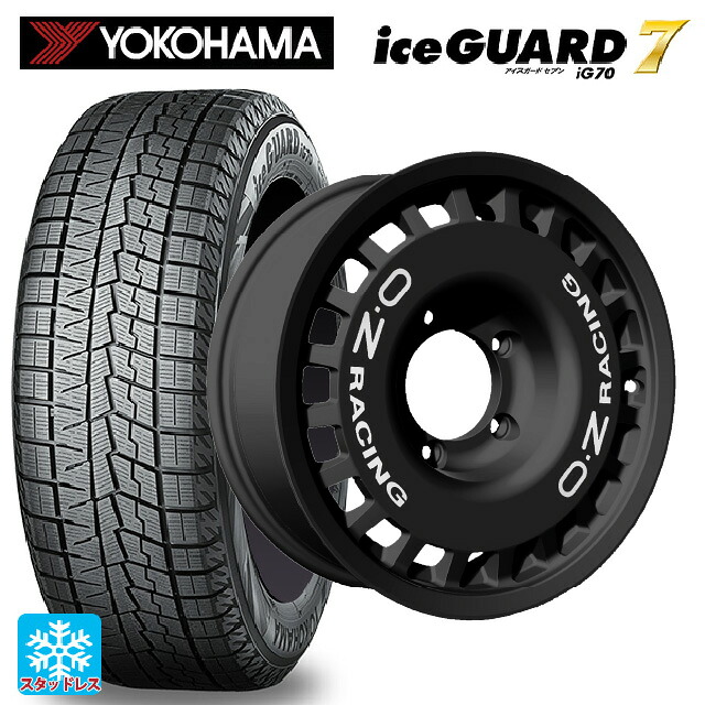 215/65R16 98Q ヨコハマ アイスガード7(IG70) # オーゼット レーシング ラリーレーシング 4&times;4 Matt Black 16-6J 国産車用 スタッドレスタイヤホイール4本セット｜タイヤホイール専門店コニシタイヤ