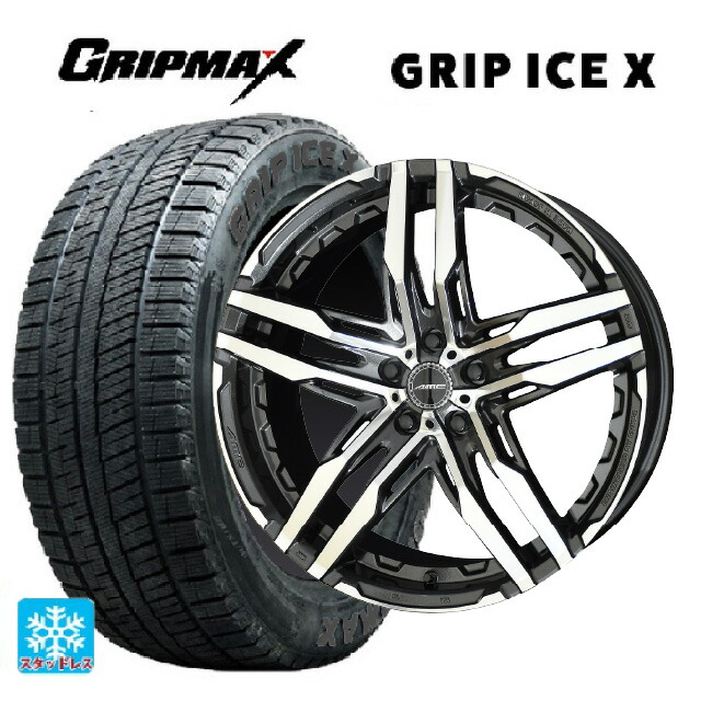 スバル レヴォーグ(VN系)用 225/45R18 95H XL グリップマックス グリップアイスX ブラックレター 共豊 シャレン RG # グラファイトメタル×ポリッシュ 新品スタッドレスタイヤホイール 4本セット
