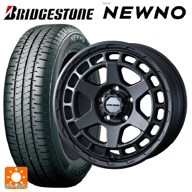 在庫有 2026年製 215/45R17 91W XL ブリヂストン ニューノ 正規品 # ウェッズ マッドヴァンス X タイプS # フルマットブラック 17-7J 国産車用 サマータイヤホイール4本セット