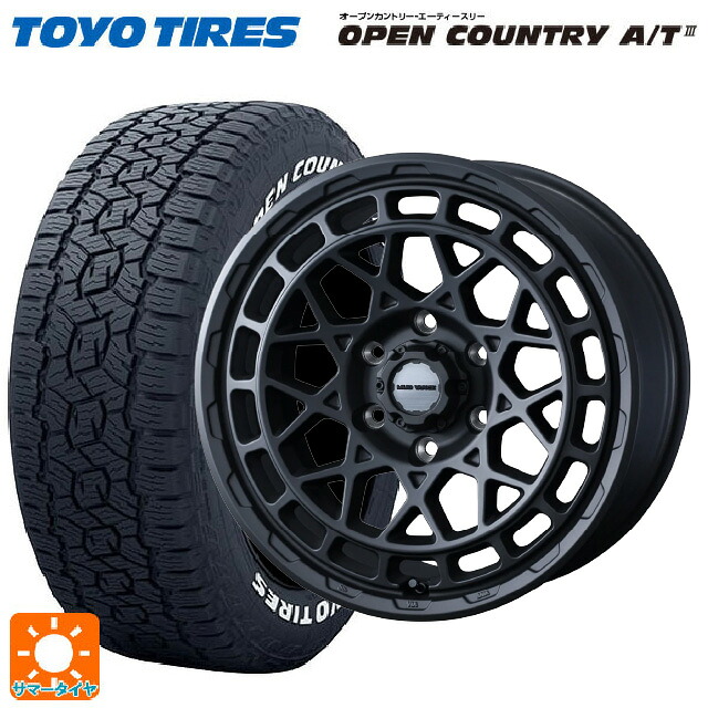 レクサス GX(250系)用 265/65R18 114H トーヨー オープンカントリー AT3 ホワイトレター ウェッズ マッドヴァンス X タイプM フルマットブラック 新品サマータイヤホイール 4本セット