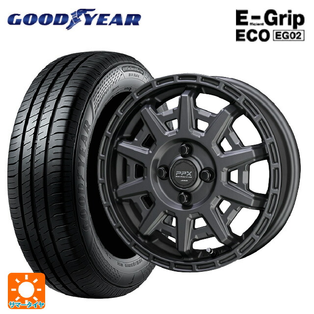 165/60R15 77H グッドイヤー エフィシェントグリップ エコ EG02 共豊 PPX D10X マットダークガンメタリック 15-4.5J 国産車用 サマータイヤホイール4本セット