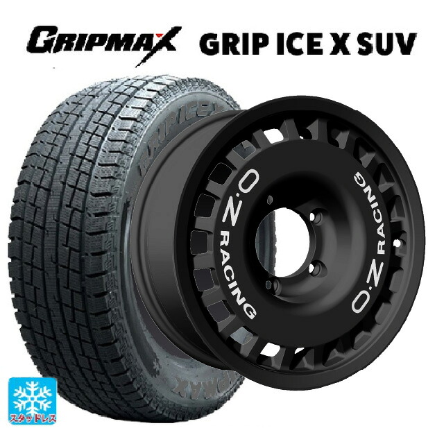 185/85R16 105N グリップマックス グリップアイスX SUV ブラックレター オーゼット レーシング ラリーレーシング 4×4 Matt Black 16-5.5J 国産車用 スタッドレスタイヤホイール4本セット