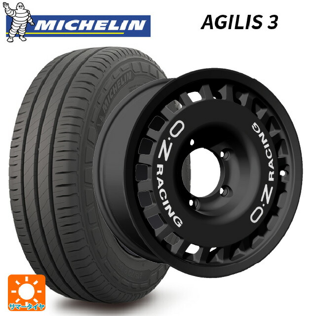215/65R16 109/107T ミシュラン 正規品 アジリス 3 オーゼット レーシング ラリーレーシング 4×4 Matt Black 16-5.5J 国産車用 サマータイヤホイール4本セット