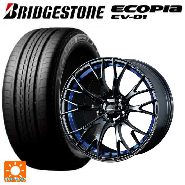 215/50R17 91V ブリヂストン エコピア EV-01 正規品 ウェッズ ウェッズスポーツ SA20R BLC2 17-7J 国産車用 サマータイヤホイール4本セット