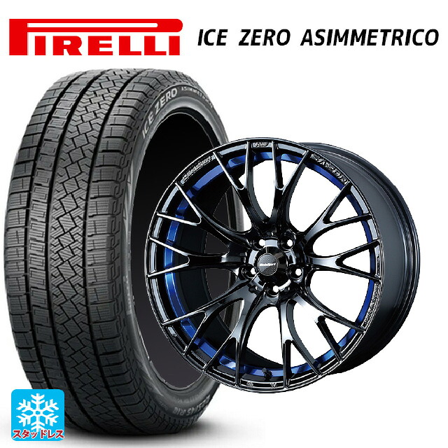 トヨタ ヴォクシー(90系)用 205/55R17 91H ピレリ アイスゼロ アシンメトリコ 正規品 # ウェッズ ウェッズスポーツ SA20R BLC2 新品スタッドレスタイヤホイール 4本セット|タイヤホイール専門店コニシタイヤ