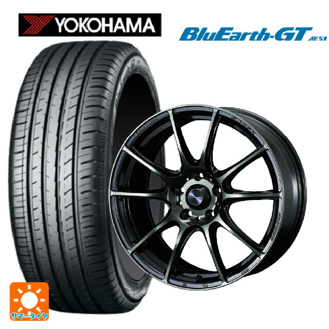 トヨタ GRヤリス(PA系)用 235/40R18 95W XL ヨコハマ ブルーアースGT AE51 ウェッズ ウェッズスポーツ SA25R WBC 新品サマータイヤホイール 4本セット|タイヤホイール専門店コニシタイヤ
