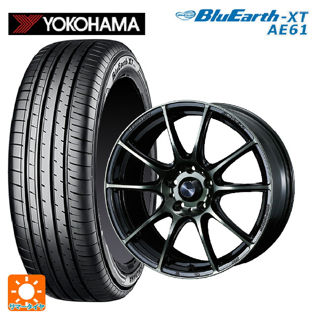 ホンダ ヴェゼル(RV系)用 225/50R18 95V ヨコハマ ブルーアースXT AE61 ウェッズ ウェッズスポーツ SA25R WBC 新品サマータイヤホイール 4本セット