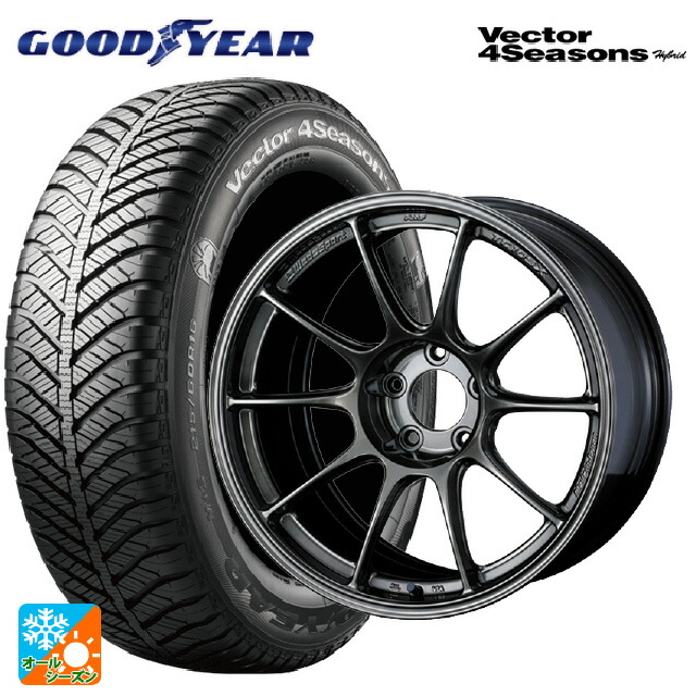 205/50R17 93H XL グッドイヤー ベクターフォーシーズンズ ハイブリッド ウェッズ ウェッズスポーツ TC105X フォージド EJ-TI 17-7.5J 国産車用 オールシーズンタイヤホイール4本セット