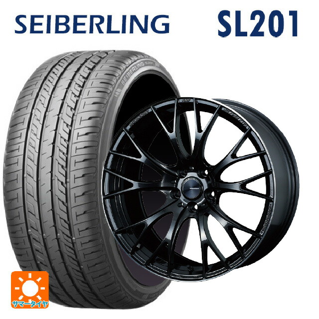 225/40R19 89W セイバーリング セイバーリング SL201(ブリヂストン工場生産） ウェッズ ウェッズスポーツ SA20R METAL-BLACK/F 19-8.5J 国産車用 サマータイヤホイール4本セット