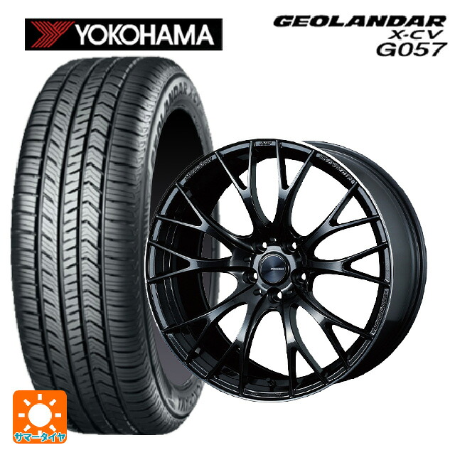 トヨタ bZ4X(11/15系)用 235/50R20 104W XL ヨコハマ ジオランダー X-CV G057 正規品 ウェッズ ウェッズスポーツ SA20R METAL-BLACK/F 新品サマータイヤホイール 4本セット