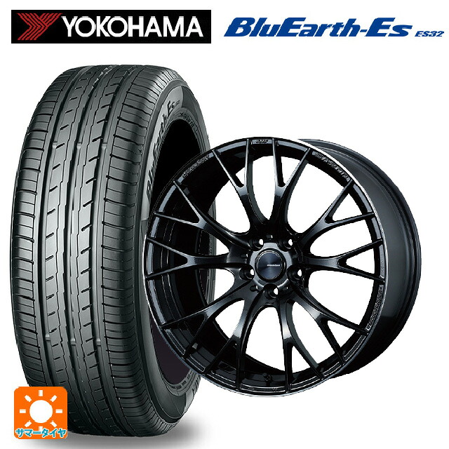 トヨタ GRヤリス(PA系)用 225/35R19 84W ヨコハマ ブルーアースEs ES32 ウェッズ ウェッズスポーツ SA20R METAL-BLACK/F 新品サマータイヤホイール 4本セット|タイヤホイール専門店コニシタイヤ