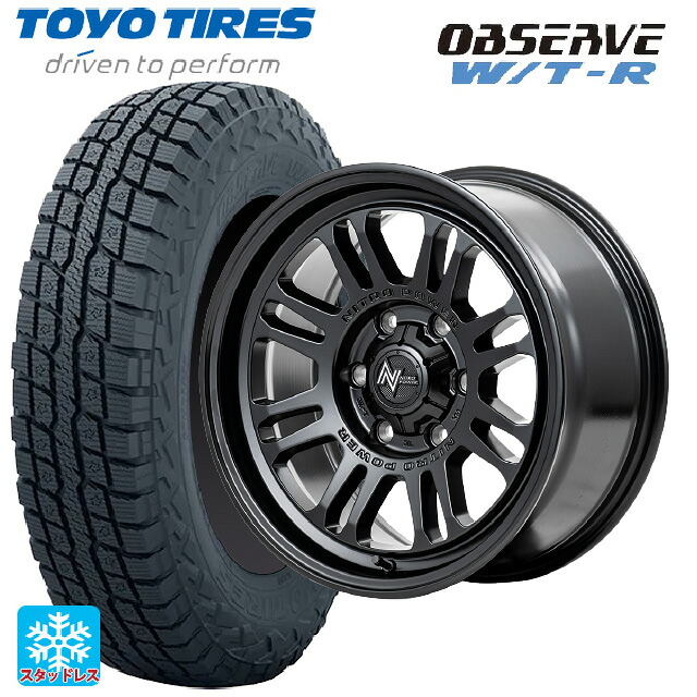 215/65R16 109/107Q トーヨー オブザーブ W/T-R エムアイディー ナイトロパワー M16 アサルト セミグロスブラック 16-6.5J 国産車用 スタッドレスタイヤホイール4本セット 108,768円