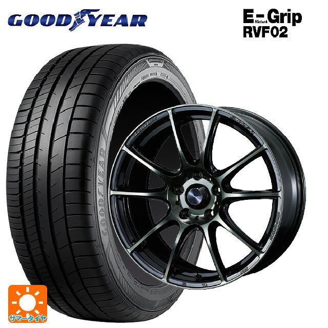トヨタ プリウス(50系)用 215/45R17 91W XL グッドイヤー エフィシェントグリップ RVF02 ウェッズ ウェッズスポーツ SA25R WBC 新品サマータイヤホイール 4本セット 108,110円