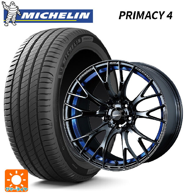225/50R18 95V DT1(ホンダ承認) ミシュラン 正規品 プライマシー4 ウェッズ ウェッズスポーツ SA20R BLC2 18-7.5J 国産車用 サマータイヤホイール4本セット