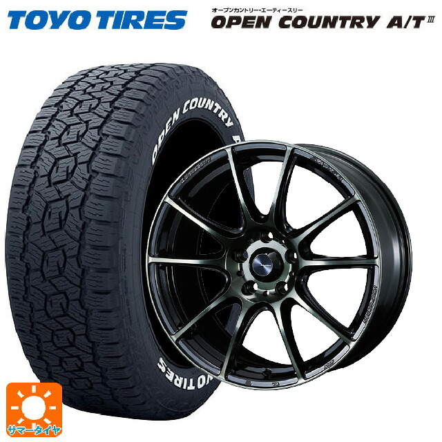 ミツビシ アウトランダーPHEV(5LA GNOW)用 235/60R18 103H トーヨー オープンカントリー AT3 ホワイトレター ウェッズ ウェッズスポーツ SA25R WBC 新品サマータイヤホイール 4本セット