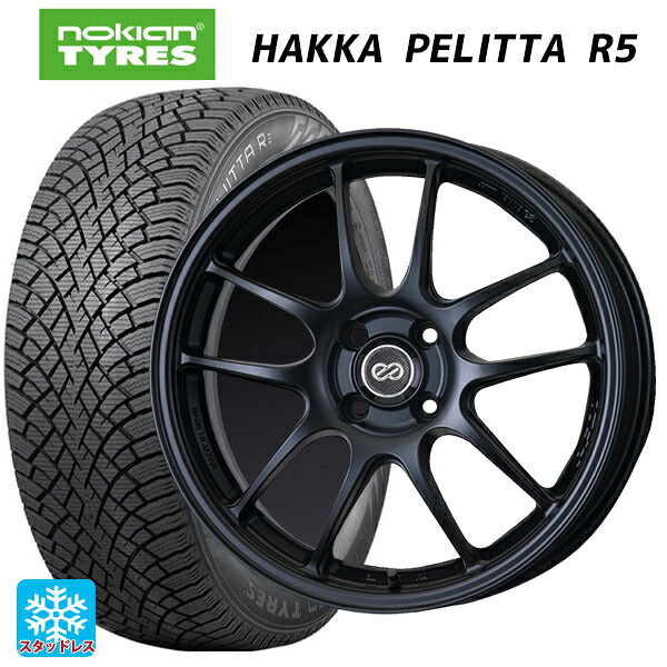 トヨタ ヤリス(10系)用 185/60R15 88R XL ノキアン ハッカペリッタR5 エンケイ パフォーマンスライン PF01 マットブラック 新品スタッドレスタイヤホイール 4本セット 109,626円
