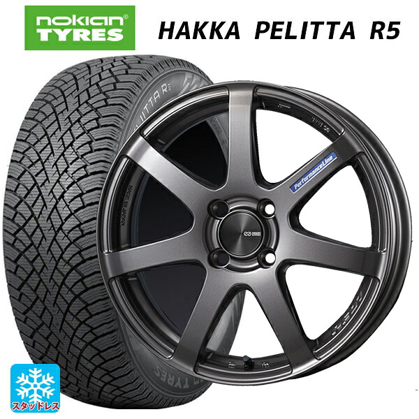2023年製 205/60R16 96R XL ノキアン ハッカペリッタR5 エンケイ パフォーマンスライン PF07 DS 16-6.5J 国産車用 スタッドレスタイヤホイール4本セット
