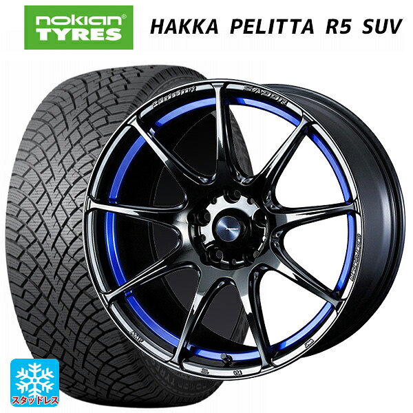 トヨタ bZ4X(11/15系)用 235/60R18 107R XL ノキアン ハッカペリッタR5 SUV # ウェッズ ウェッズスポーツ SA99R BLC2 新品スタッドレスタイヤホイール 4本セット