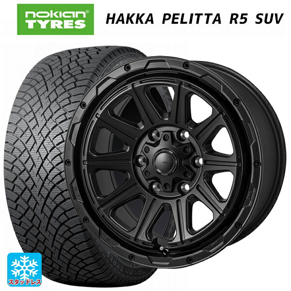 トヨタ ハイラックス(120系)用 265/70R17 115R ノキアン ハッカペリッタR5 SUV ジャパン三陽 ハイブロック レグルス サテンブラック 新品スタッドレスタイヤホイール 4本セット