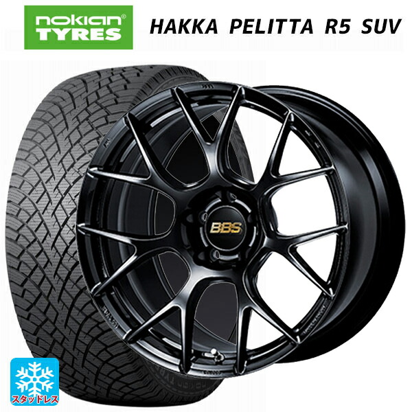 トヨタ bZ4X(11/15系)用 235/60R18 107R XL ノキアン ハッカペリッタR5 SUV # BBS RE-V7 BK 新品スタッドレスタイヤホイール 4本セット