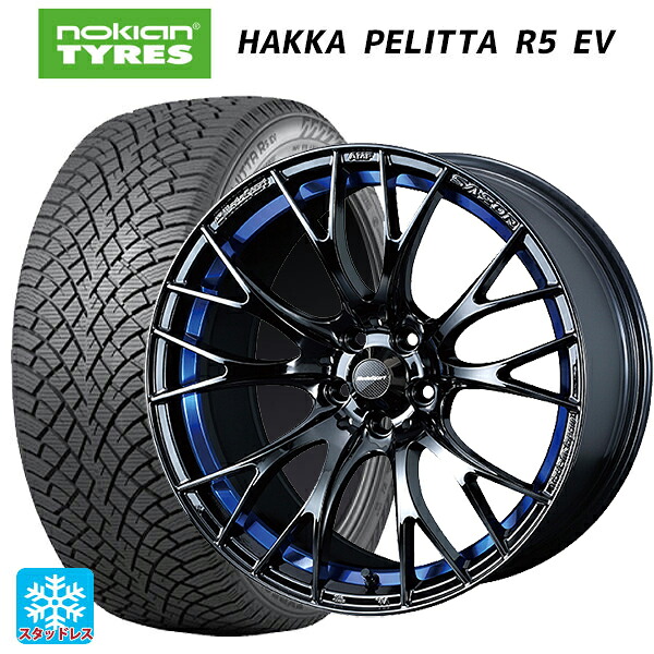 トヨタ bZ4X(11/15系)用 235/60R18 107R XL ノキアン ハッカペリッタR5 EV ウェッズ ウェッズスポーツ SA20R BLC2 新品スタッドレスタイヤホイール 4本セット