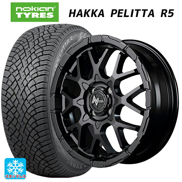 トヨタ アクア(PK11/PK10系)用 195/55R16 91R XL ノキアン ハッカペリッタR5 エムアイディー ナイトロパワー M28バレットKC セミグロスブラック 新品スタッドレスタイヤホイール 4本セット｜タイヤホイール専門店コニシタイヤ