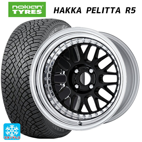 205/65R16 99R XL ノキアン ハッカペリッタR5 ワーク マイスター M1 3ピース BLK 16-6.5J 国産車用 スタッドレスタイヤホイール4本セット