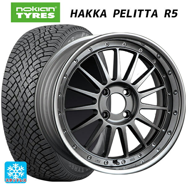 2023年製 225/45R17 94T XL ノキアン ハッカペリッタR5 タナベ SSR プロフェッサー TF1R チタンシルバー 17-7J 国産車用 スタッドレスタイヤホイール4本セット