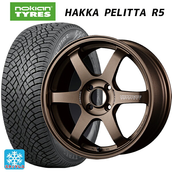 185/60R15 88R XL ノキアン ハッカペリッタR5 レイズ ボルクレーシング TE37ソニック BR 15-5.5J 国産車用 スタッドレスタイヤホイール4本セット|タイヤホイール専門店コニシタイヤ
