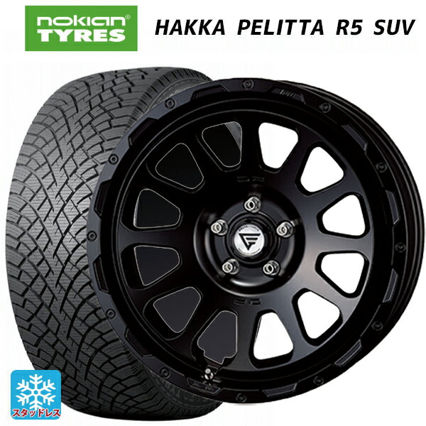 235/60R18 107R XL ノキアン ハッカペリッタR5 SUV # エクシズルライン デルタフォース オーバル FF サテンブラック 18-8J 国産車用 スタッドレスタイヤホイール4本セット 175,870円
