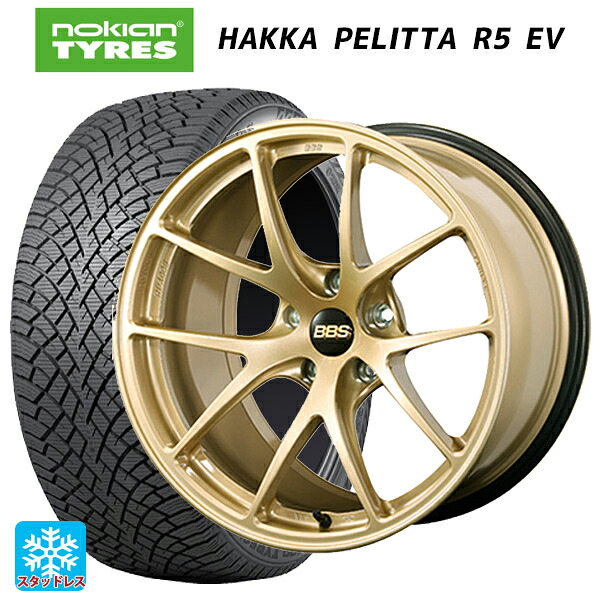トヨタ bZ4X(11/15系)用 235/60R18 107R XL ノキアン ハッカペリッタR5 EV BBS RI-A GL 新品スタッドレスタイヤホイール 4本セット