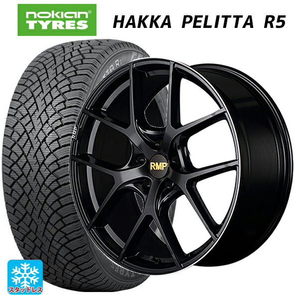 スバル レヴォーグ(VN系)用 245/40R18 97T XL ノキアン ハッカペリッタR5 エムアイディー MID エクスクルーシブ 025F セミグロスブラック＋リムエッジDC＋ロゴマシニング 新品スタッドレスタイヤホイール 4本セット｜タイヤホイール専門店コニシタイヤ 206,220円