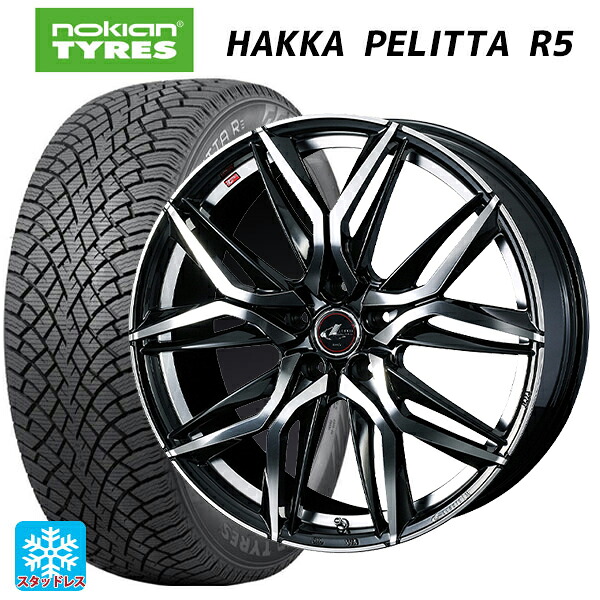 スバル レヴォーグ(VN系)用 215/50R17 95R XL ノキアン ハッカペリッタR5 ウェッズ レオニス LM PBMC 新品スタッドレスタイヤホイール 4本セット