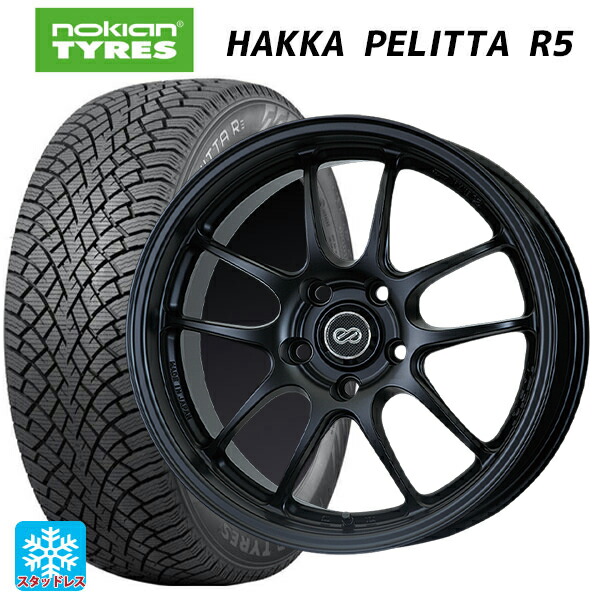 トヨタ GR86(ZN8)用 235/40R18 95T XL ノキアン ハッカペリッタR5 エンケイ パフォーマンスライン PF01 マットブラック 新品スタッドレスタイヤホイール 4本セット