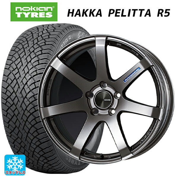 スバル レガシィアウトバック(BS系)用 245/45R19 102T XL ノキアン ハッカペリッタR5 エンケイ パフォーマンスライン PF07 DS 新品スタッドレスタイヤホイール 4本セット