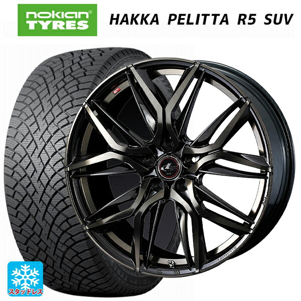 ミツビシ デリカD5(3DA系)用 225/60R18 104R XL ノキアン ハッカペリッタR5 SUV ウェッズ レオニス LM PBMC/TI 新品スタッドレスタイヤホイール 4本セット|タイヤホイール専門店コニシタイヤ