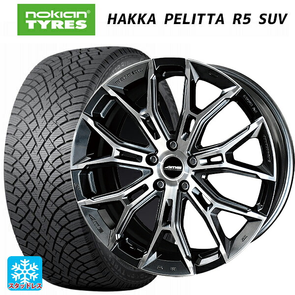 トヨタ RAV4(50系)用 225/60R18 104R XL ノキアン ハッカペリッタR5 SUV 共豊 ガレルナ フィヌラ made by エンケイ ブルーガンメタリック×ポリッシュ 新品スタッドレスタイヤホイール 4本セット