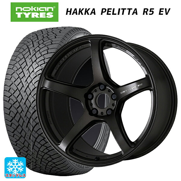 マツダ CX-80(KL5/KL3系)用 235/60R18 107R XL ノキアン ハッカペリッタR5 EV ワーク エモーション T5R MGK 新品スタッドレスタイヤホイール 4本セット