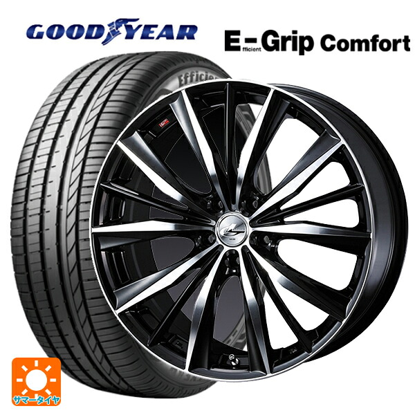 215/45R18 93W XL グッドイヤー エフィシェントグリップ コンフォート ウェッズ レオニス VX # BKMC 18-7J 国産車用 サマータイヤホイール4本セット