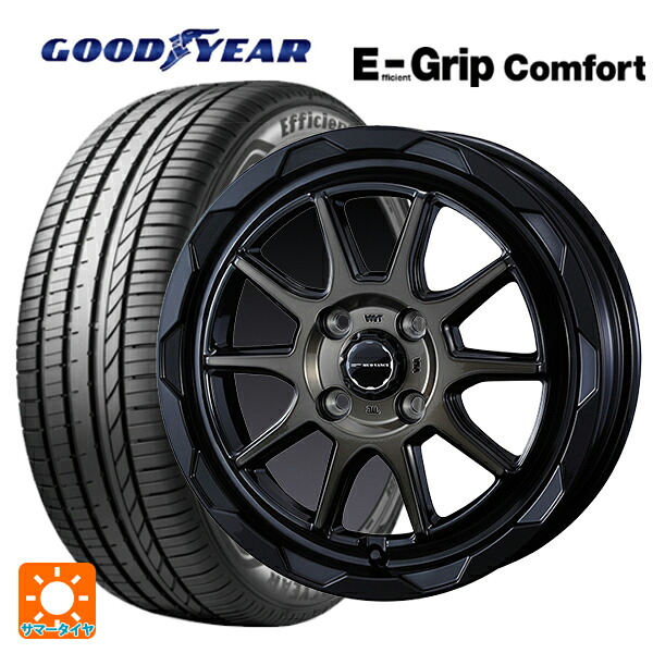 ダイハツ トール(M900系)用 195/45R16 84V XL グッドイヤー エフィシェントグリップ コンフォート ウェッズ マッドヴァンス06 ブラックポリッシュブロンズクリア 新品サマータイヤホイール 4本セット