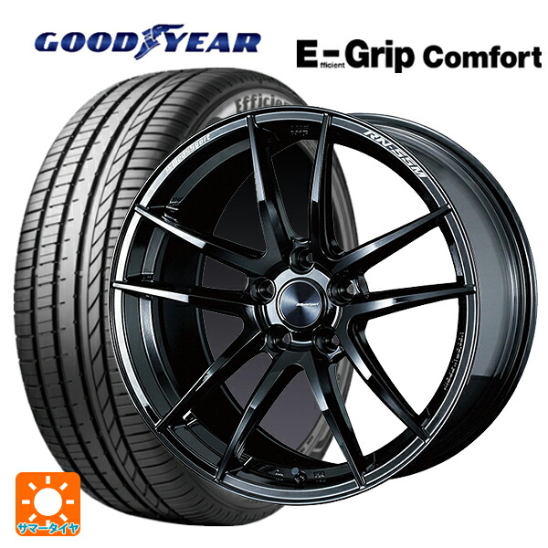 スバル WRX S4(VBH)用 245/35R19 93W XL グッドイヤー エフィシェントグリップ コンフォート ウェッズ ウェッズスポーツ RN55M Gloss Black 新品サマータイヤホイール 4本セット｜タイヤホイール専門店コニシタイヤ