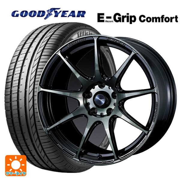 トヨタ ヤリス(10系)用 195/45R17 81W グッドイヤー エフィシェントグリップ コンフォート ウェッズ ウェッズスポーツ SA99R WBC 新品サマータイヤホイール 4本セット