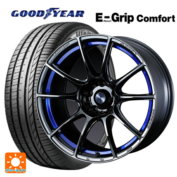 195/45R17 81W グッドイヤー エフィシェントグリップ コンフォート ウェッズ ウェッズスポーツ SA25R BLC2 17-7J 国産車用 サマータイヤホイール4本セット|タイヤホイール専門店コニシタイヤ