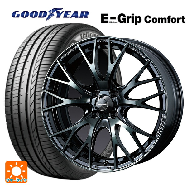 215/50R17 95V XL グッドイヤー エフィシェントグリップ コンフォート ウェッズ ウェッズスポーツ SA20R WBC 17-7J 国産車用 サマータイヤホイール4本セット