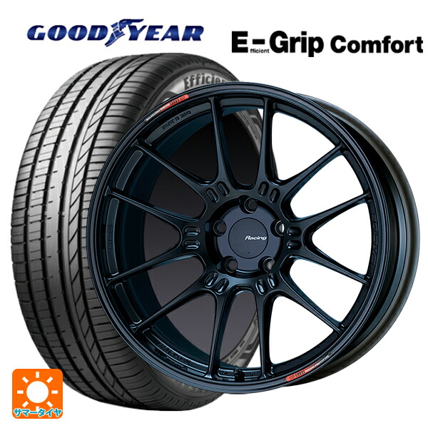 235/35R19 91W XL グッドイヤー エフィシェントグリップ コンフォート エンケイ レーシング GTC02 マットブラック 19-8J 国産車用 サマータイヤホイール4本セット