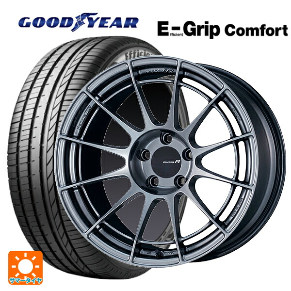 スバル BRZ(ZD8)用 215/40R18 89W XL グッドイヤー エフィシェントグリップ コンフォート エンケイ レーシングレボリューション NT03RR ハイパーシルバー 新品サマータイヤホイール 4本セット