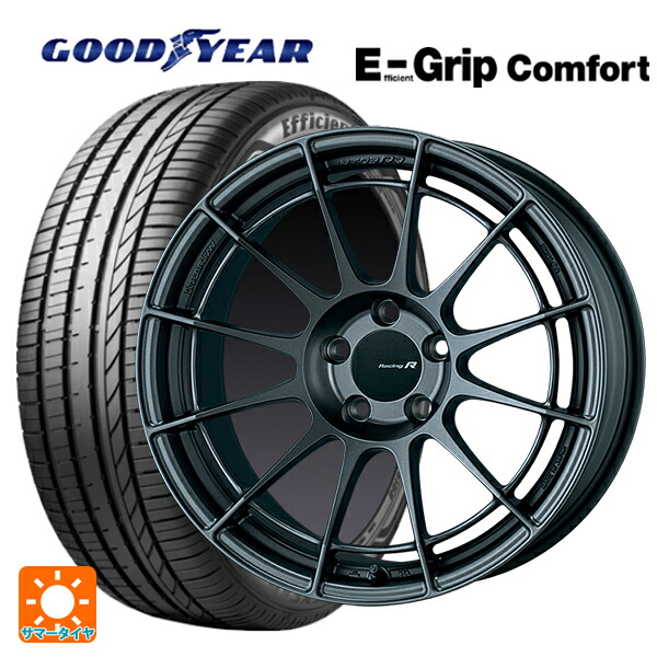 スバル BRZ(ZD8)用 215/40R18 89W XL グッドイヤー エフィシェントグリップ コンフォート エンケイ レーシングレボリューション NT03RR マットダークガンメタリック 新品サマータイヤホイール 4本セット