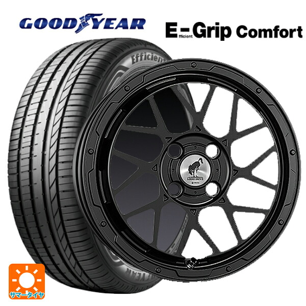165/55R15 75V グッドイヤー エフィシェントグリップ コンフォート スーパースター ロディオドライブ 8Mモノ # マットブラック 15-4.5J 国産車用 サマータイヤホイール4本セット｜タイヤホイール専門店コニシタイヤ
