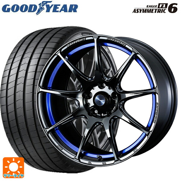 スバル レヴォーグ(VN系)用 225/45R18 95Y XL グッドイヤー イーグル F1 アシメトリック6 ウェッズ ウェッズスポーツ SA99R BLC2 新品サマータイヤホイール 4本セット