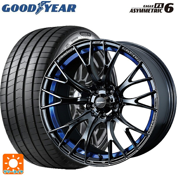 スバル レヴォーグ(VN系)用 225/45R18 95Y XL グッドイヤー イーグル F1 アシメトリック6 ウェッズ ウェッズスポーツ SA20R BLC2 新品サマータイヤホイール 4本セット